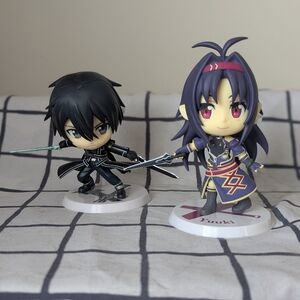 Sword Art Online Kirito & Yuuki mini figures